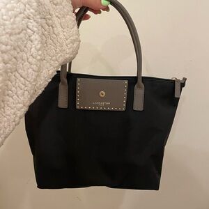 Lancaster Paris small black tote bag
